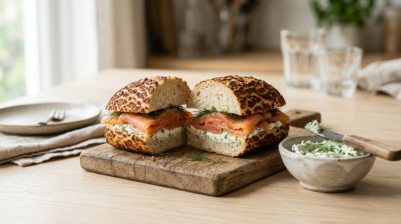 Junglebroodje met zalm en roomkaas
