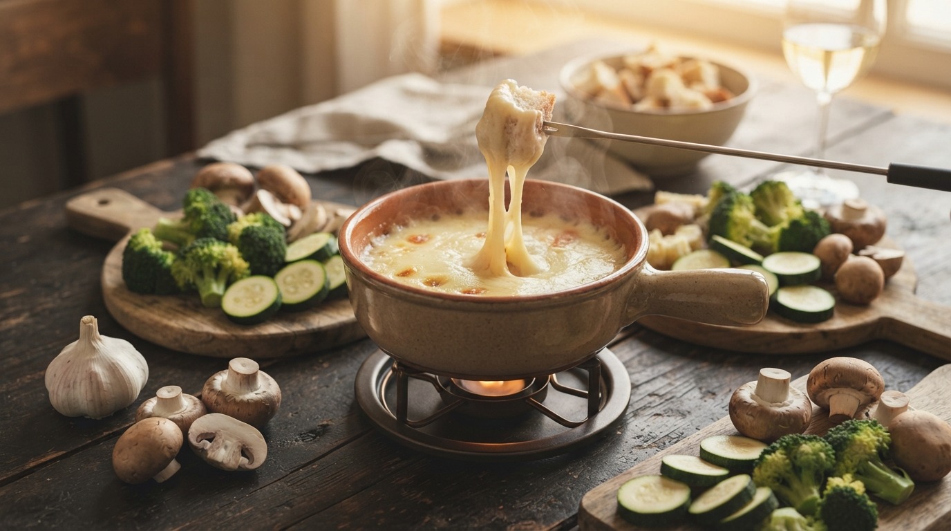 Kaasfondue in het najaar