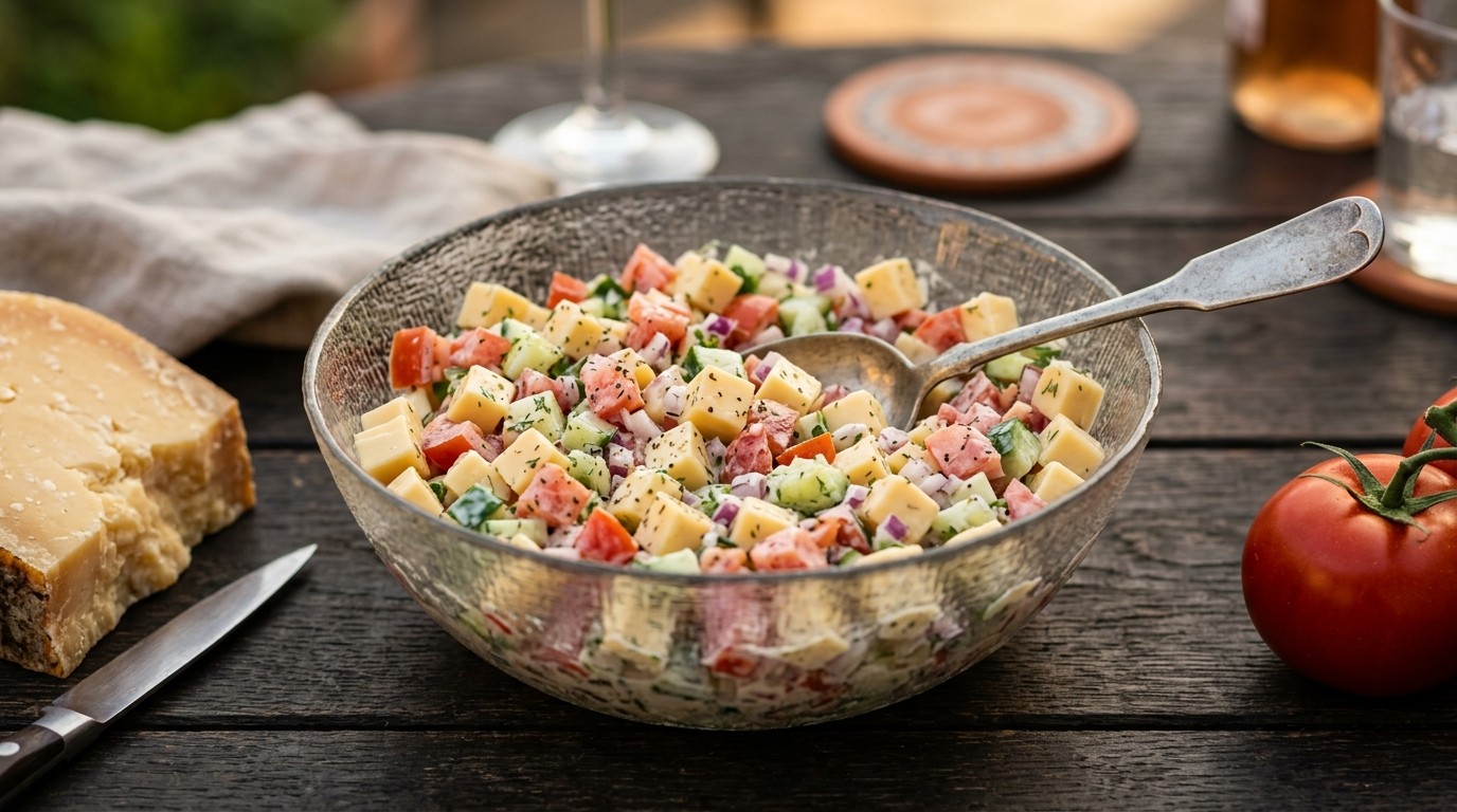 Kaassalade met tomaat