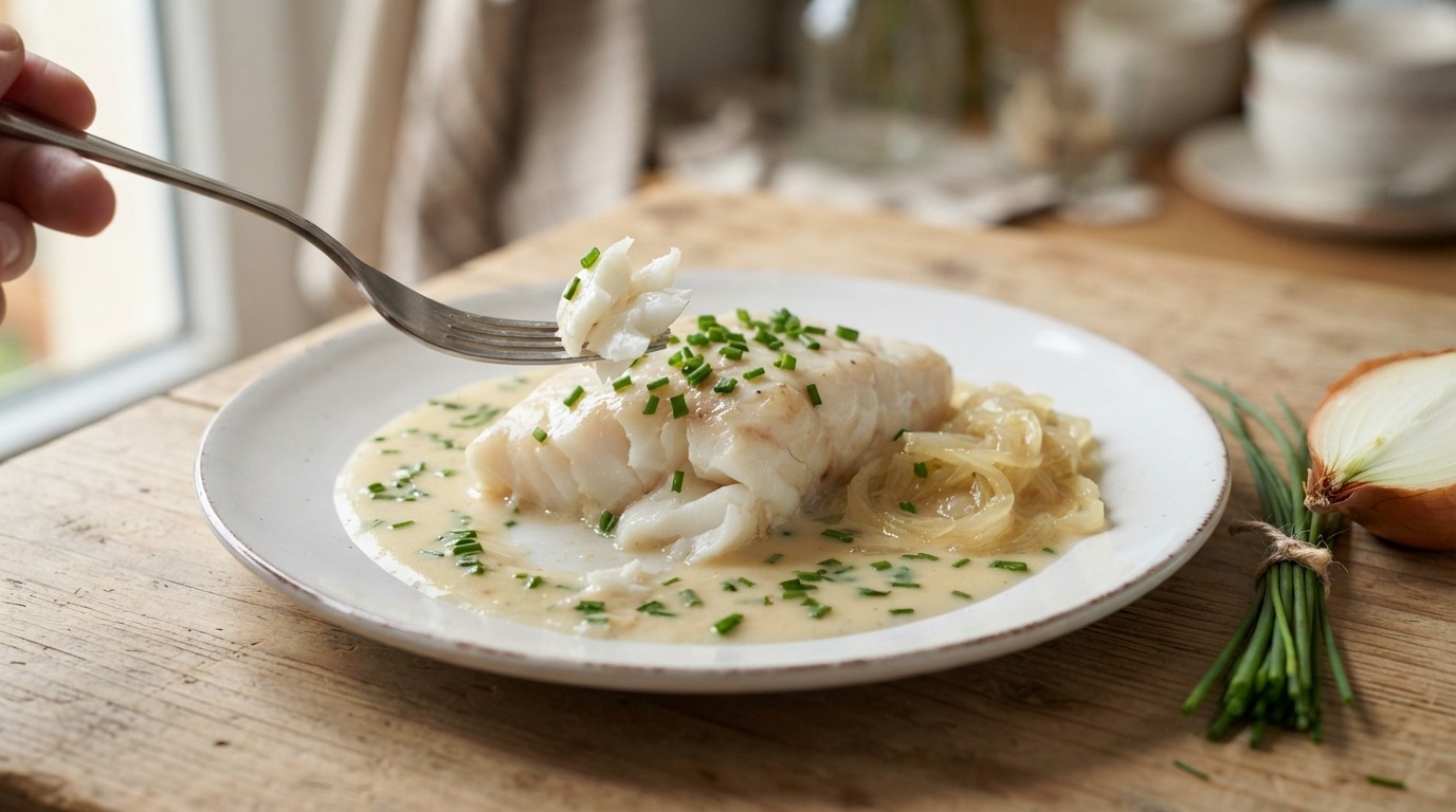 Kabeljauw met vanillesaus