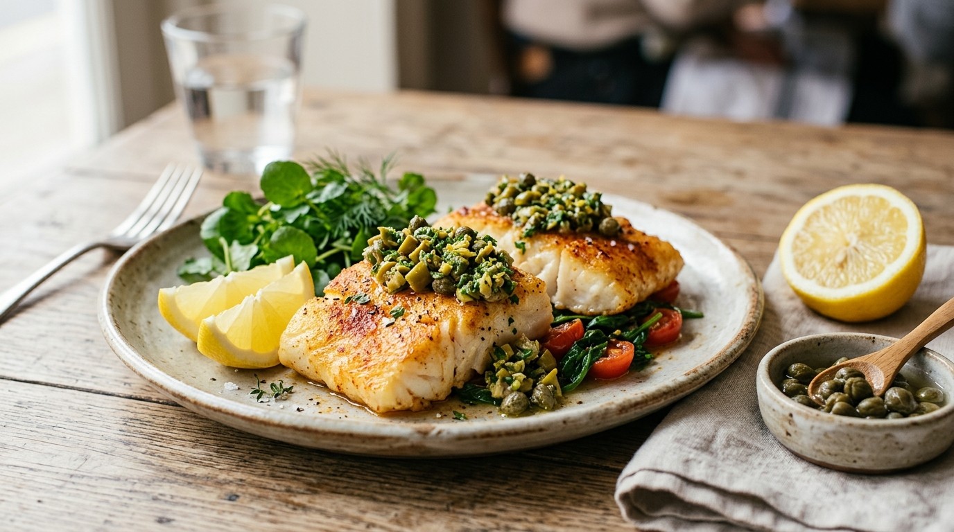 Kabeljauwfilet met tapenade
