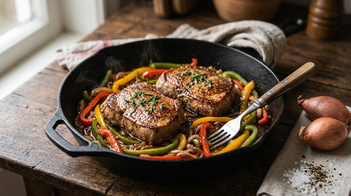 Kalfslapjes met paprika