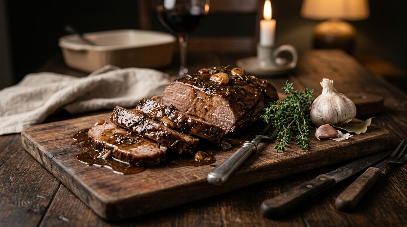 Kalfssukade met Provencaalse jus