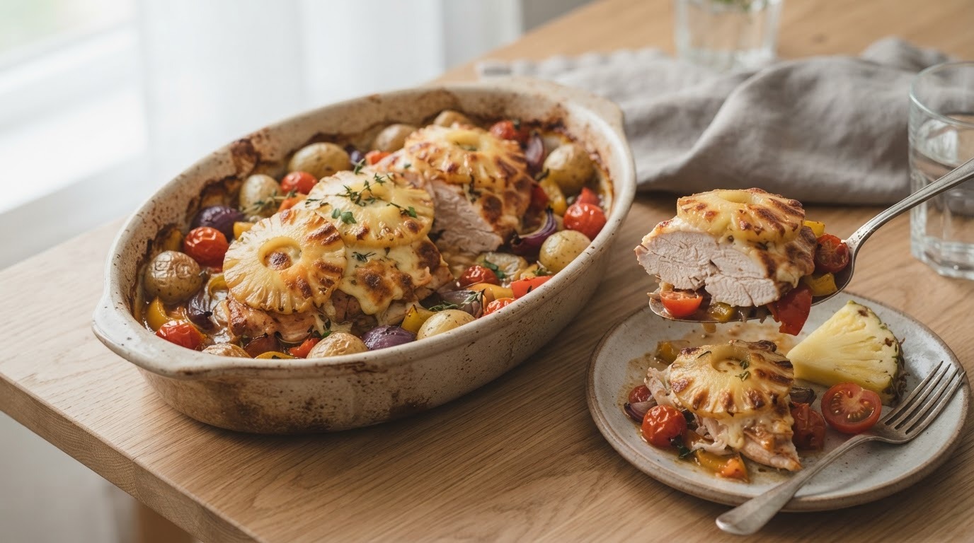 Kalkoen "Hawai" uit de oven