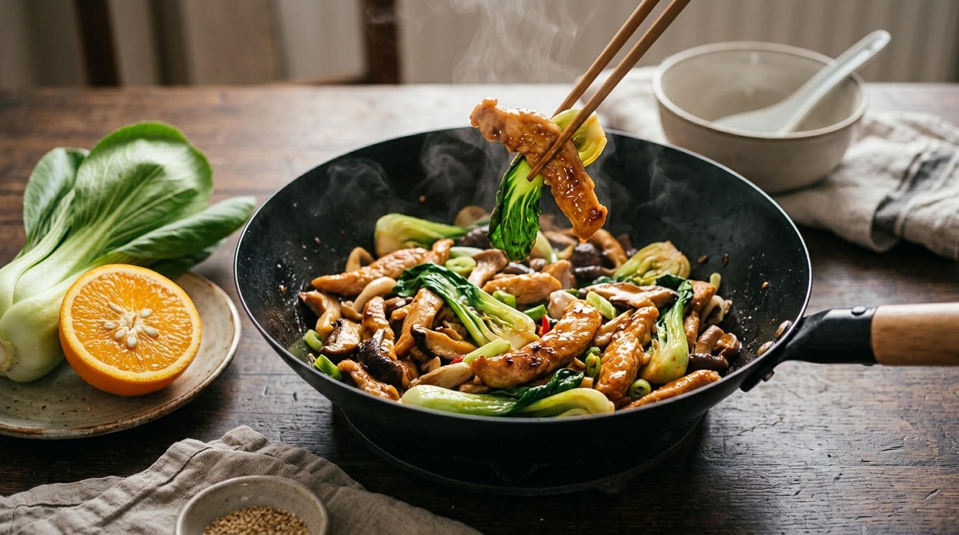 Kalkoen in de wok