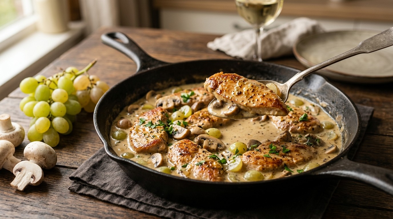 Kalkoen met mosterdsaus