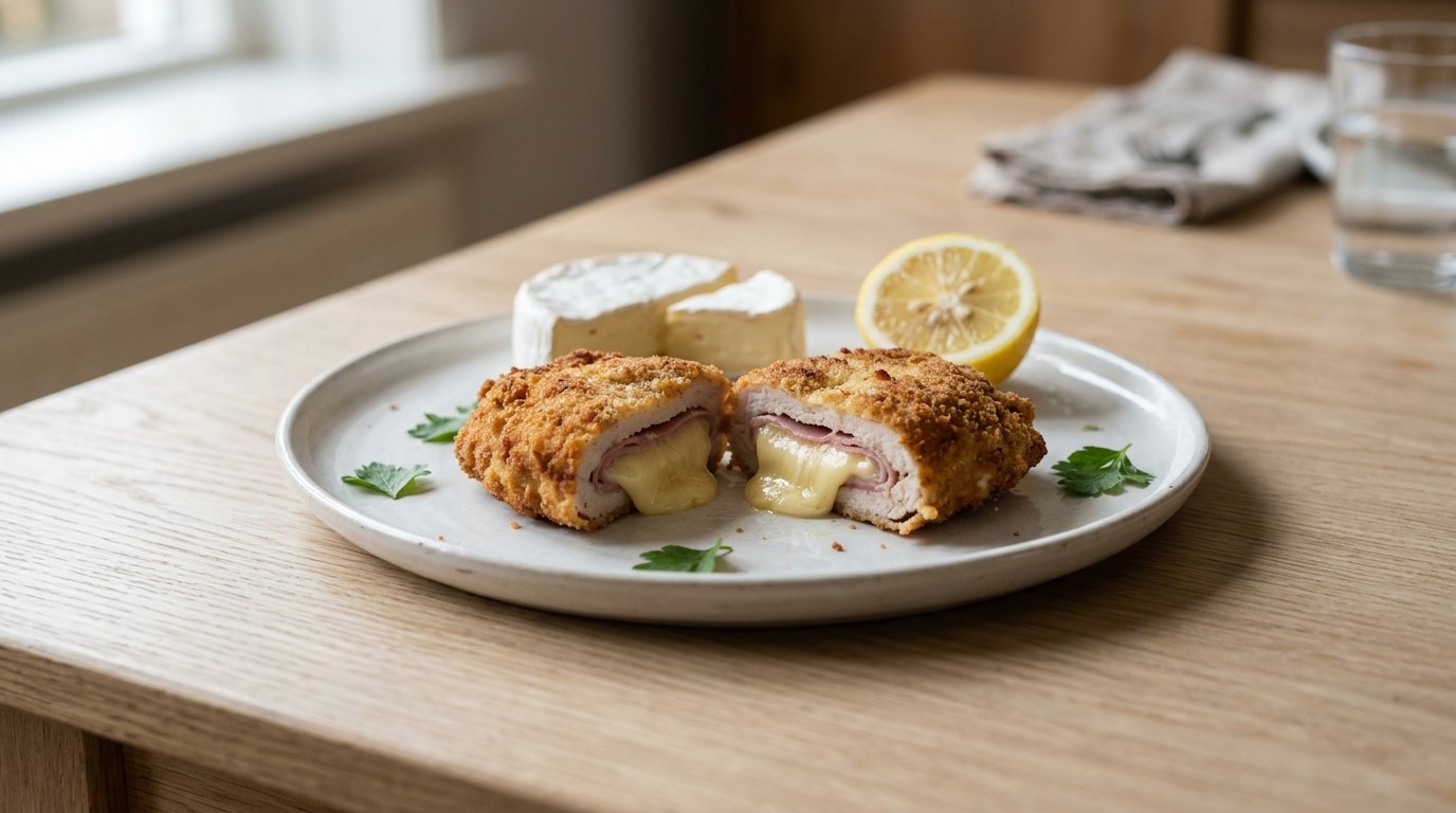 Kalkoencordonbleu met Camembert