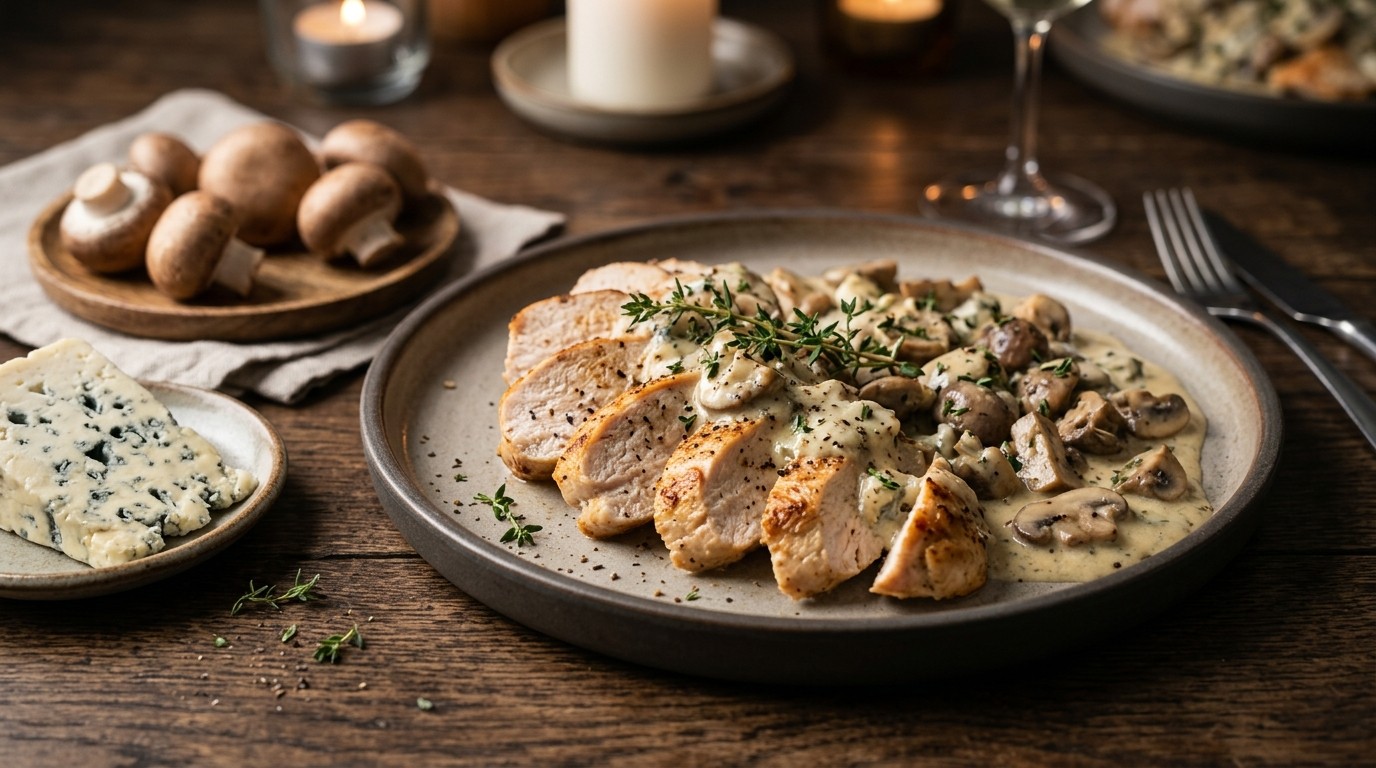 Kalkoenfilet met kaassaus