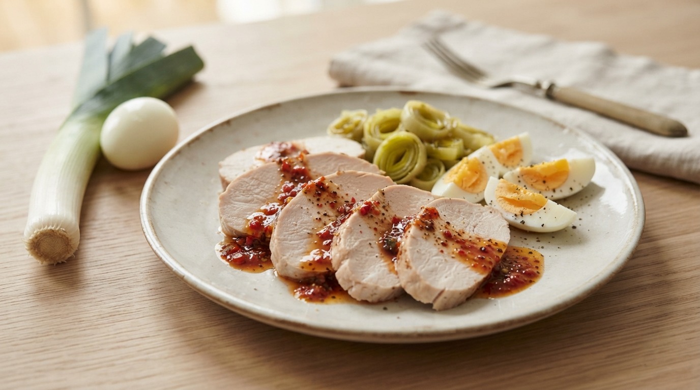 Kalkoenfilet met paprikadressing