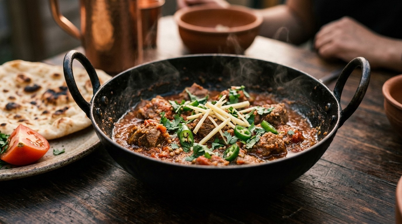 Karai Gosht (gekruid Lamsvlees)