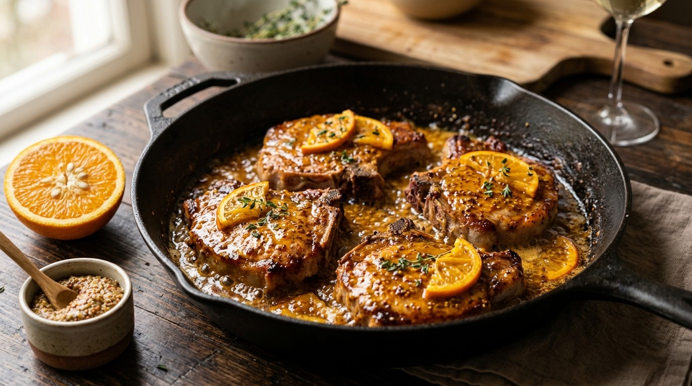 Karbonades in Sinaasappelsaus