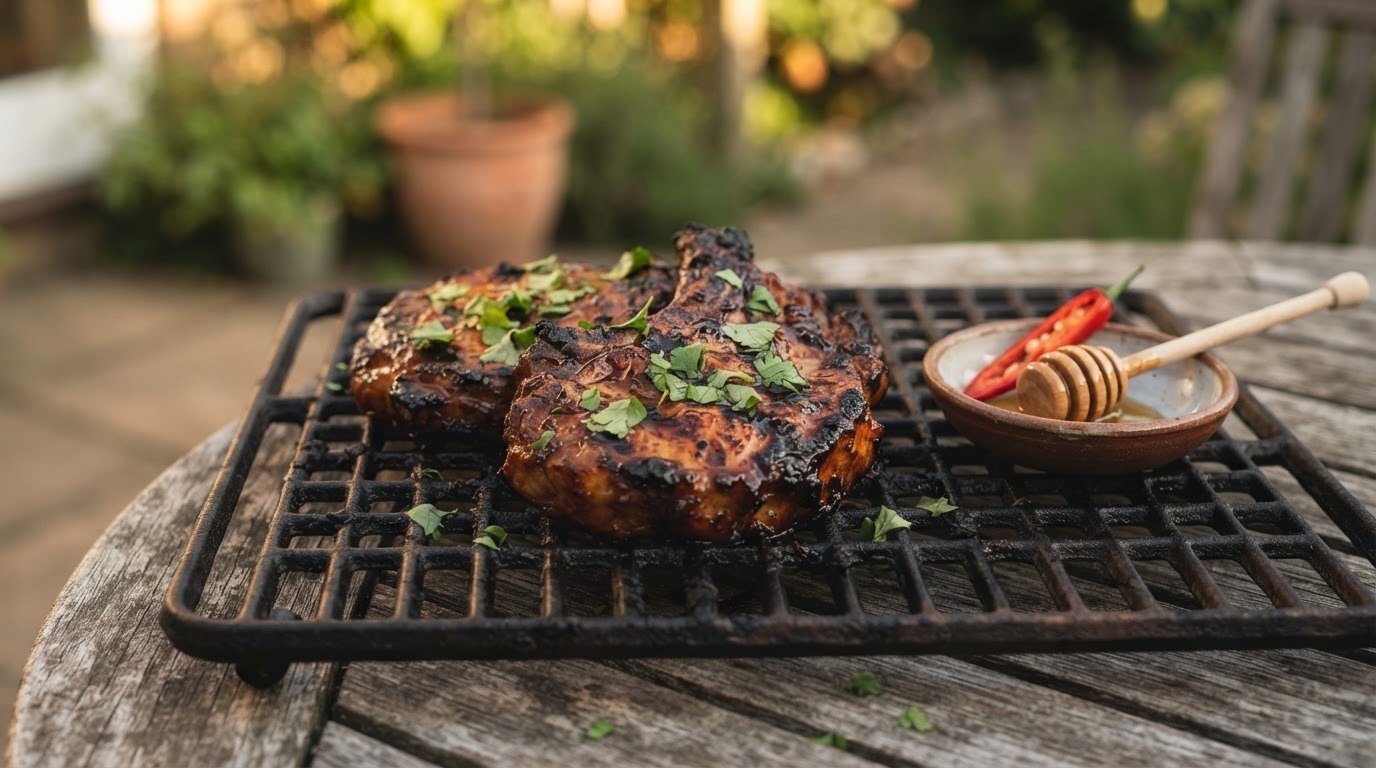 Karbonades met honing/ketjapmarinade