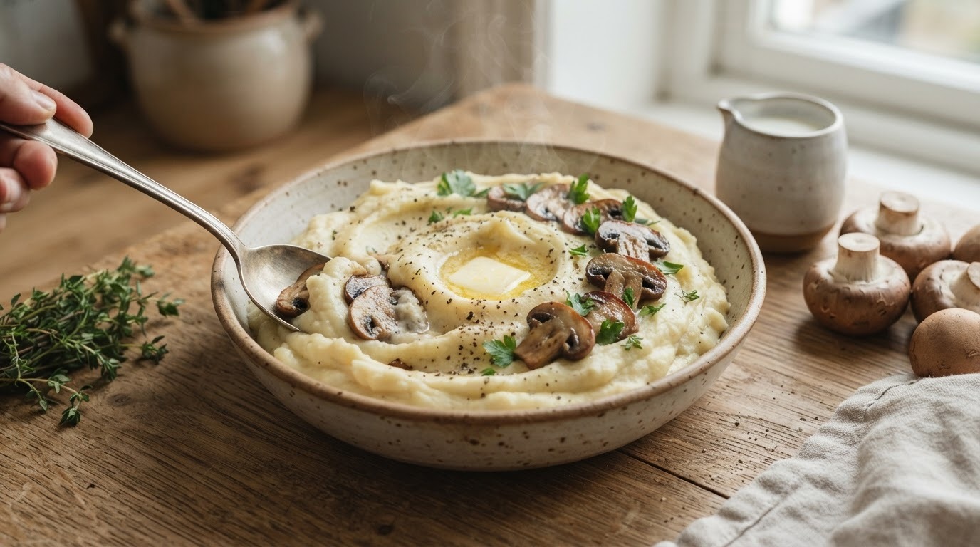 Kastanjechampignonpuree