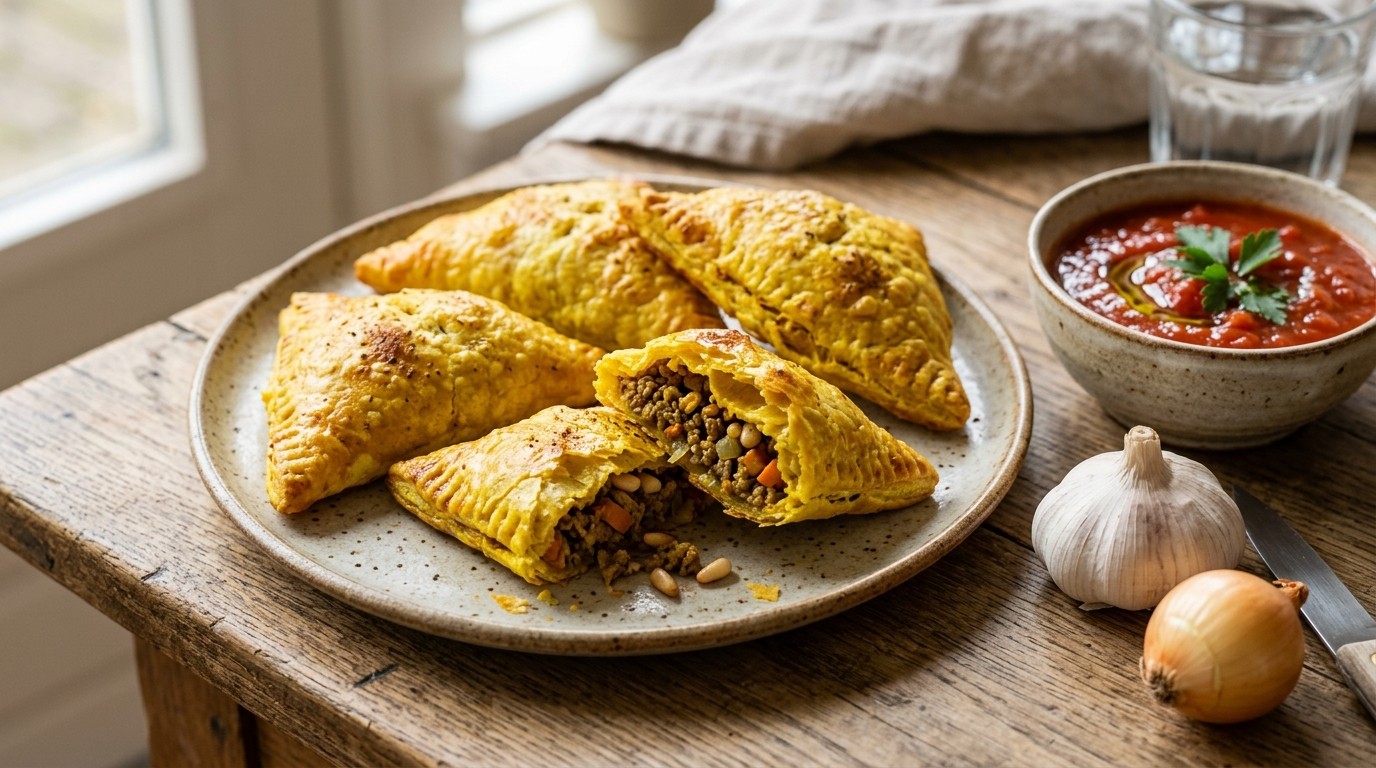Kerriepakjes met Tomatensaus