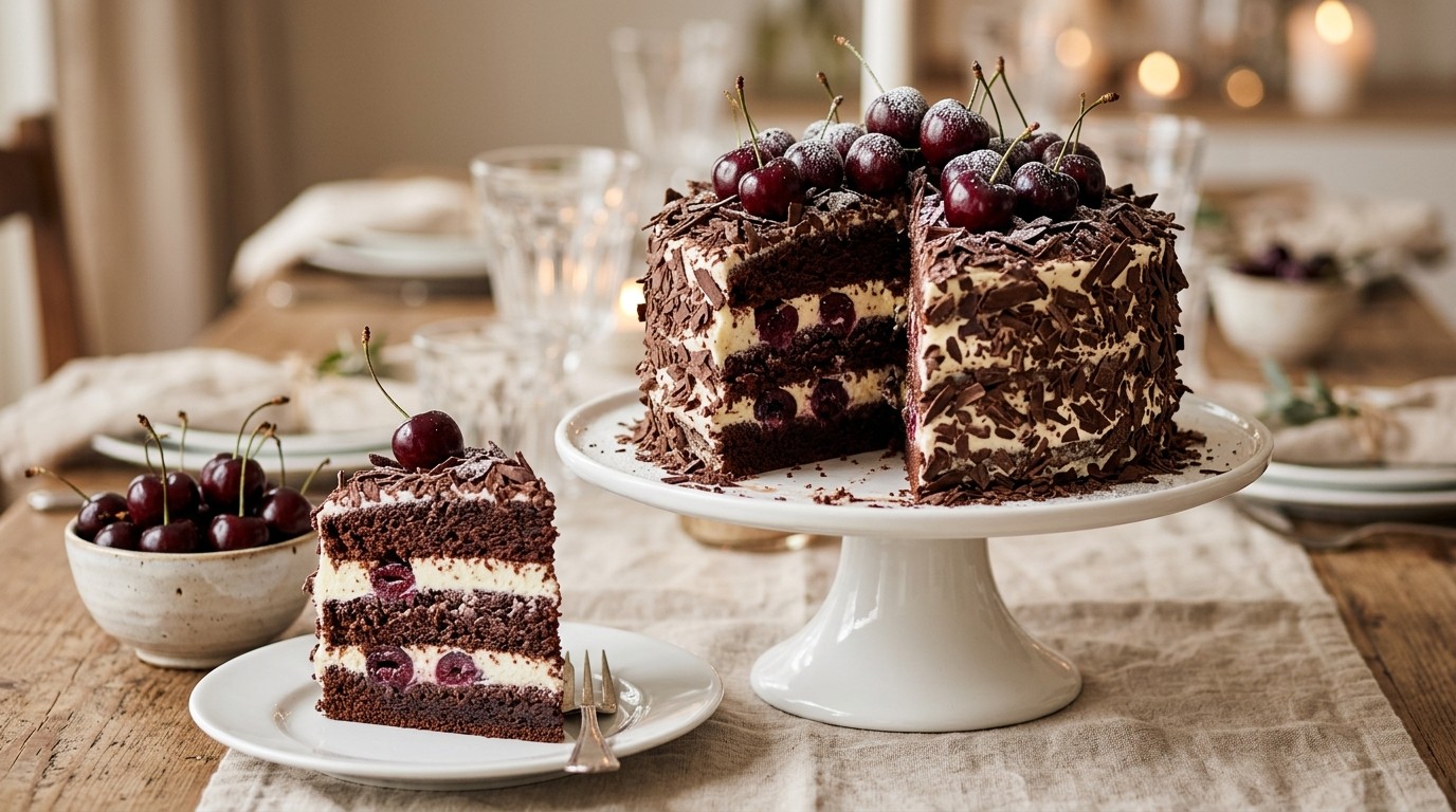 Kersen-chocolade Crèmetaart