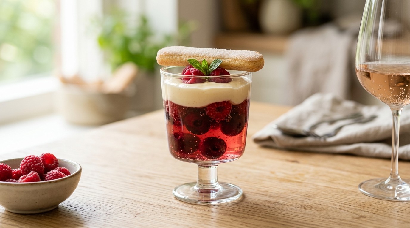 Kersengelei met vanillecrème