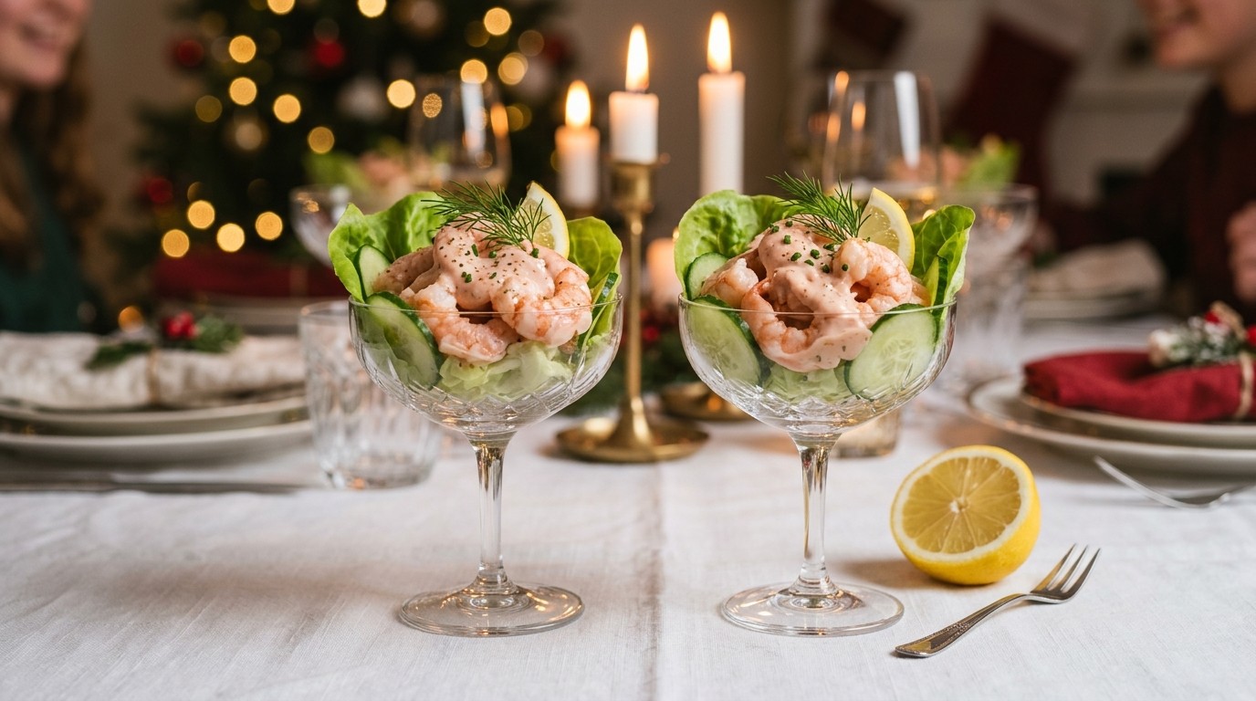 Kerstgarnalen in Cocktailsaus