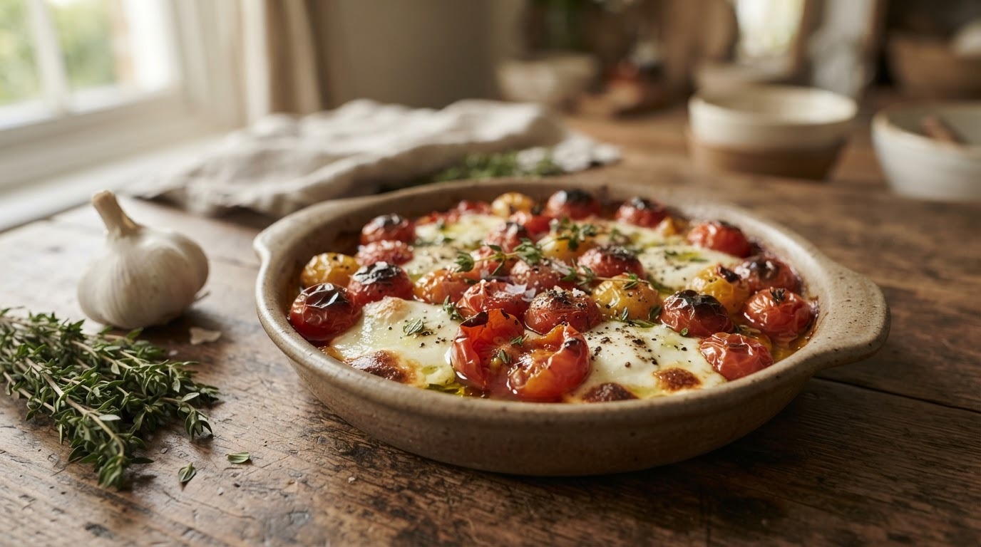 Kerstomaten met mozzarella