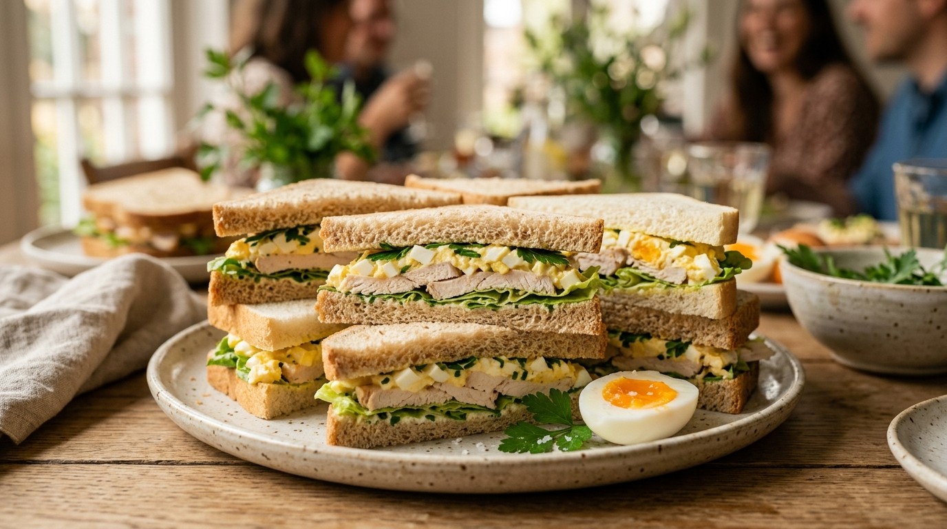 Kip-ei-sandwich Voor Buffet
