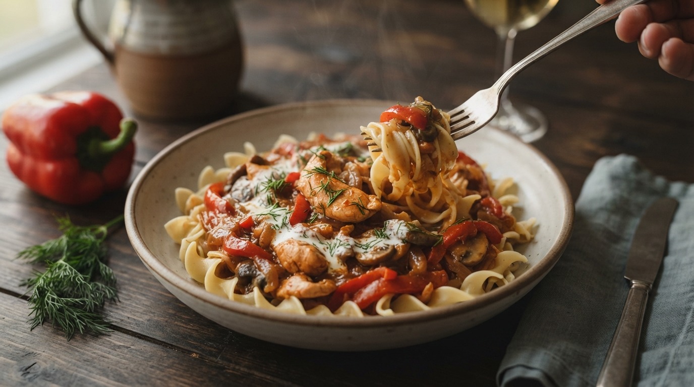Kip goulash (480 kcal)