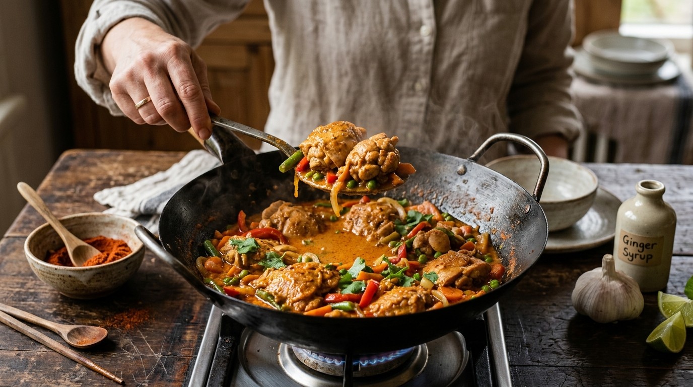 Kip in Paprika/kokossaus