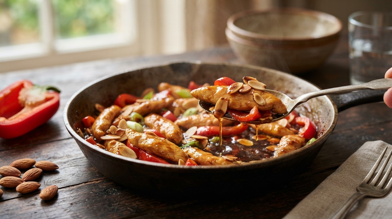 Kip met paprika in oosterse honing saus