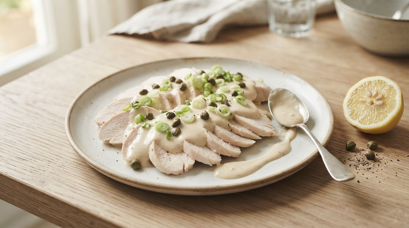 Kip met tonijnsaus