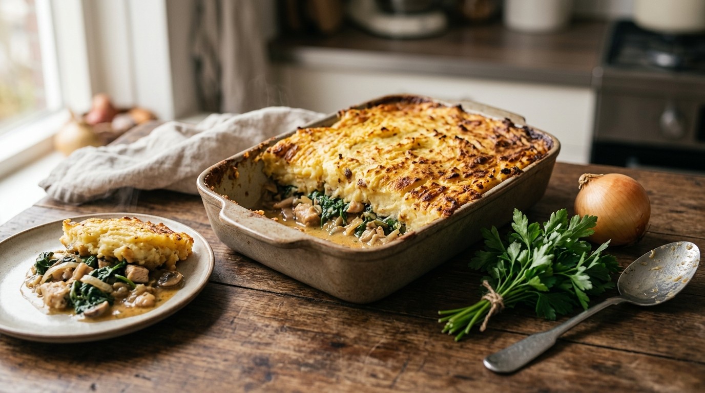 Kip-spinazie Ovenschotel