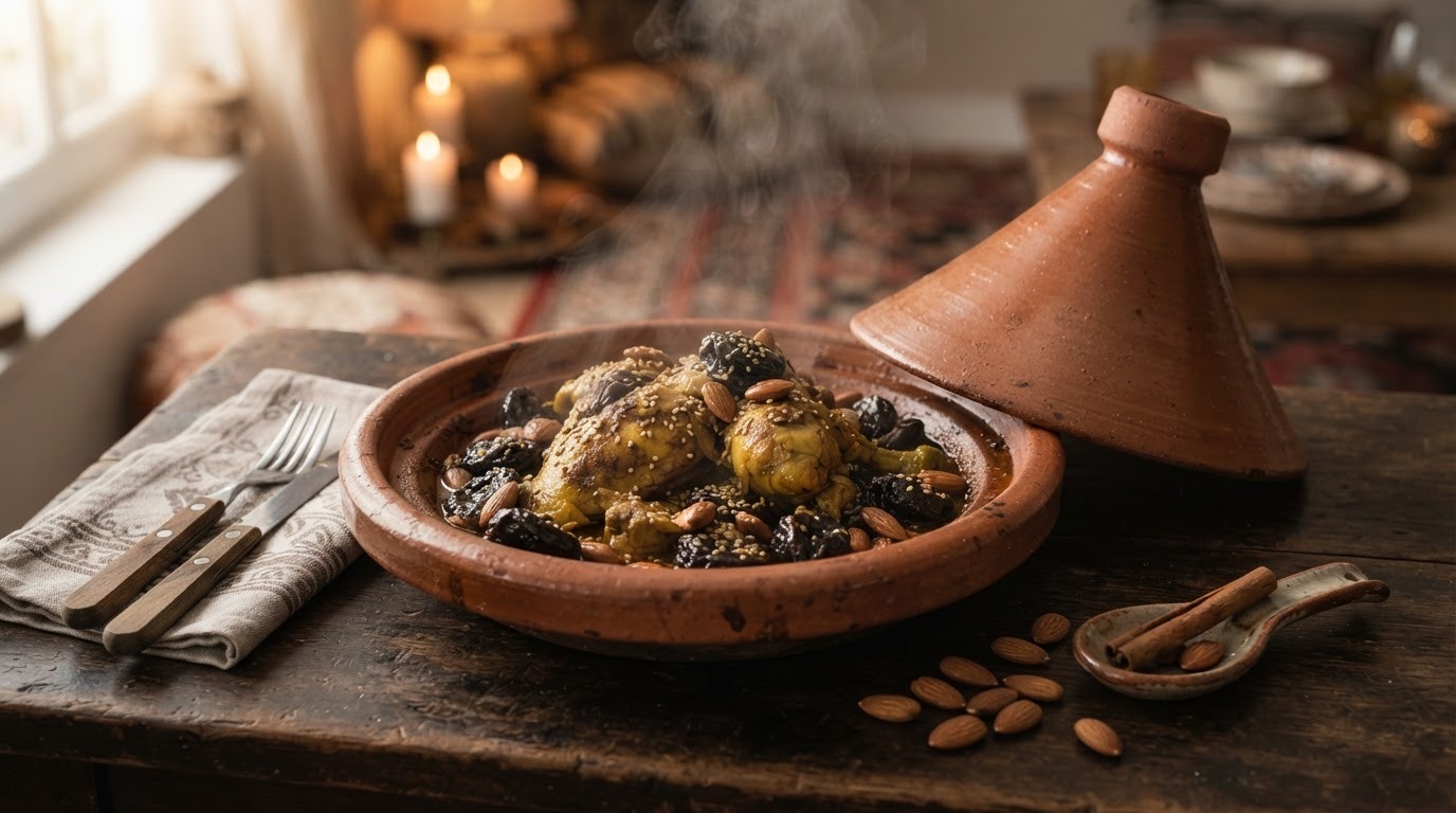 Kip Tajine met Pruimen