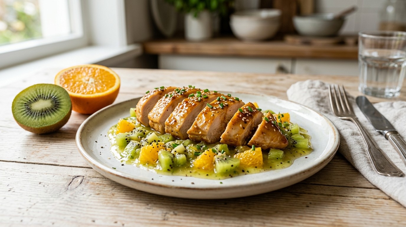 Kipfilet in het groen
