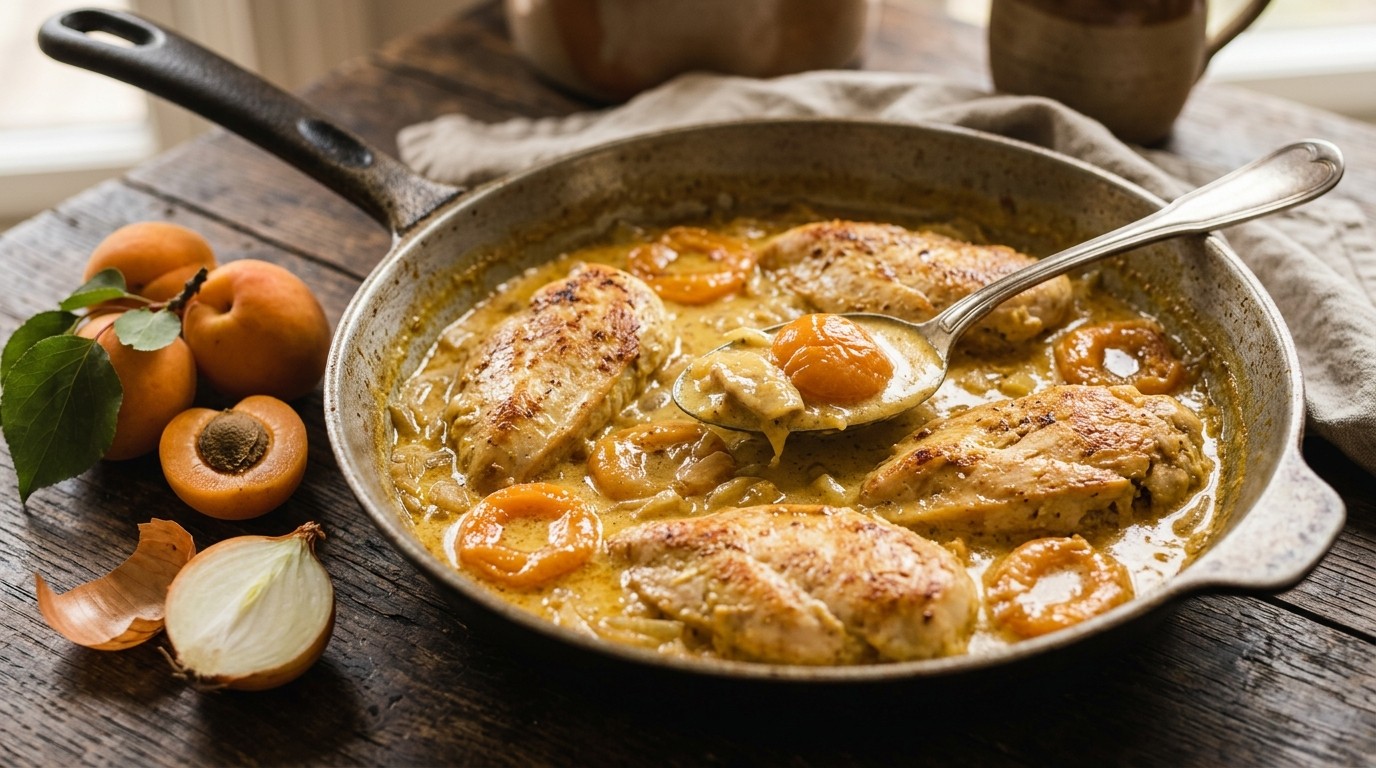 Kipfilet in kerriesaus