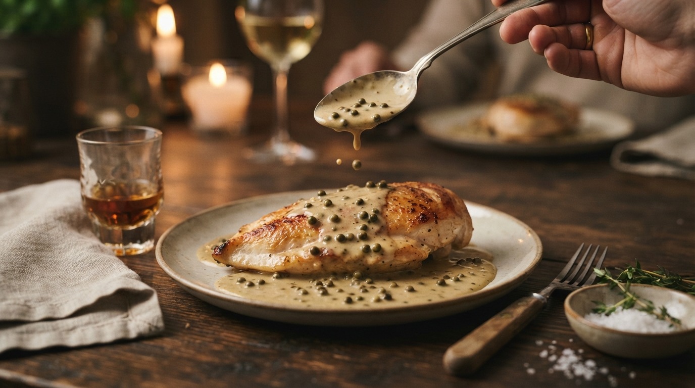 Kipfilet in peperroomsaus