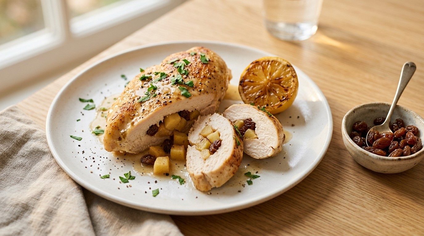 Kipfilet met Appelvulling