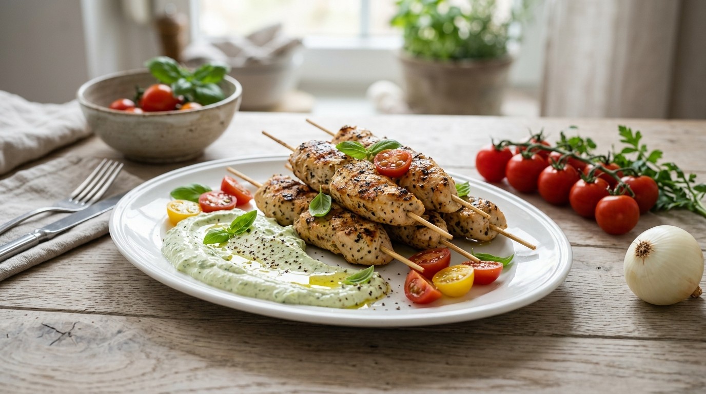 Kipfilet met Basilicumcrème