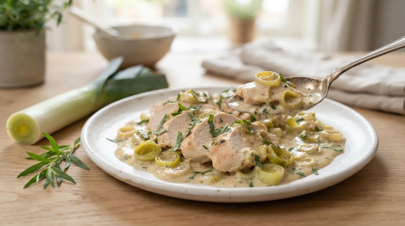 Kipfilet met preisaus