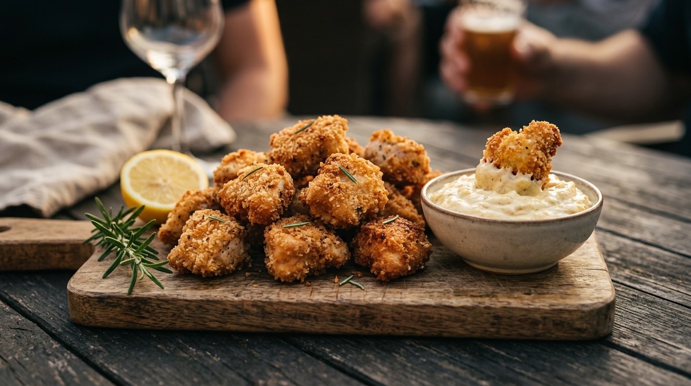 Kiphapjes met dipsaus