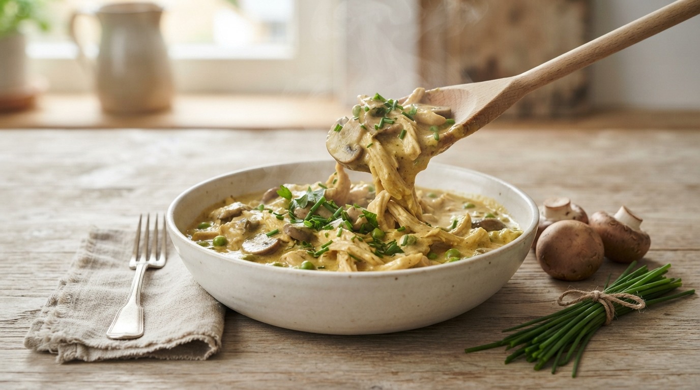 Kippenragout met champignons