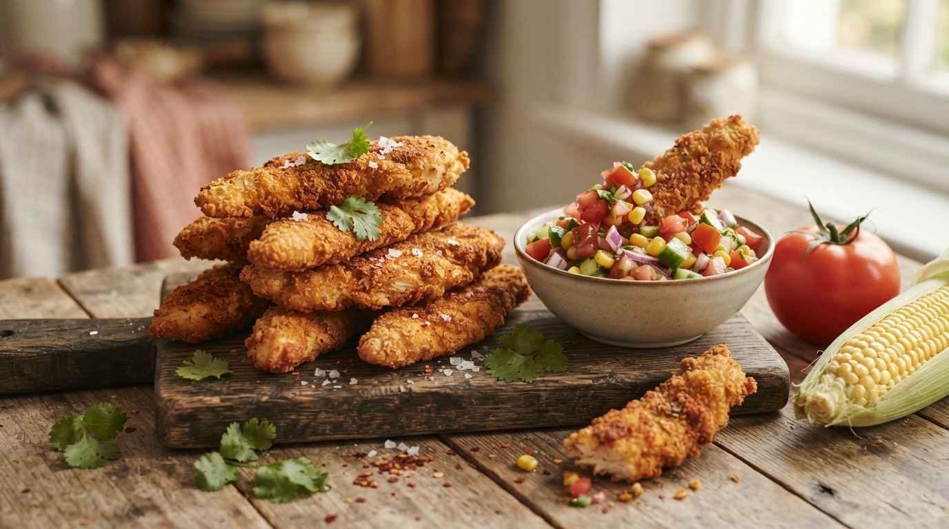 Kiprepen met salsa