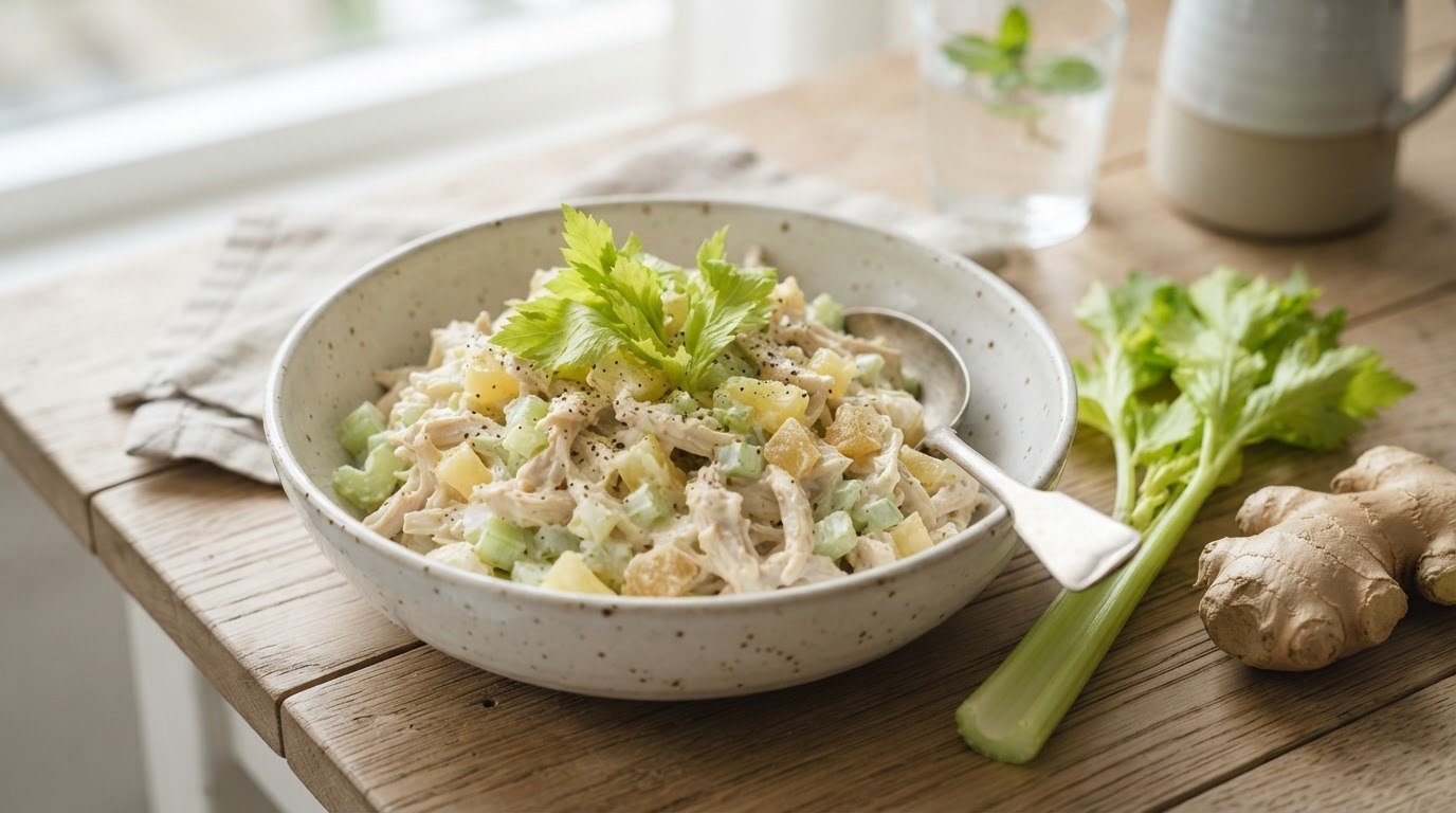 Kipsalade met bleekselderij