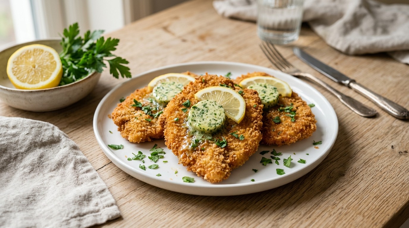 Kipschnitzels met Kruidenboter