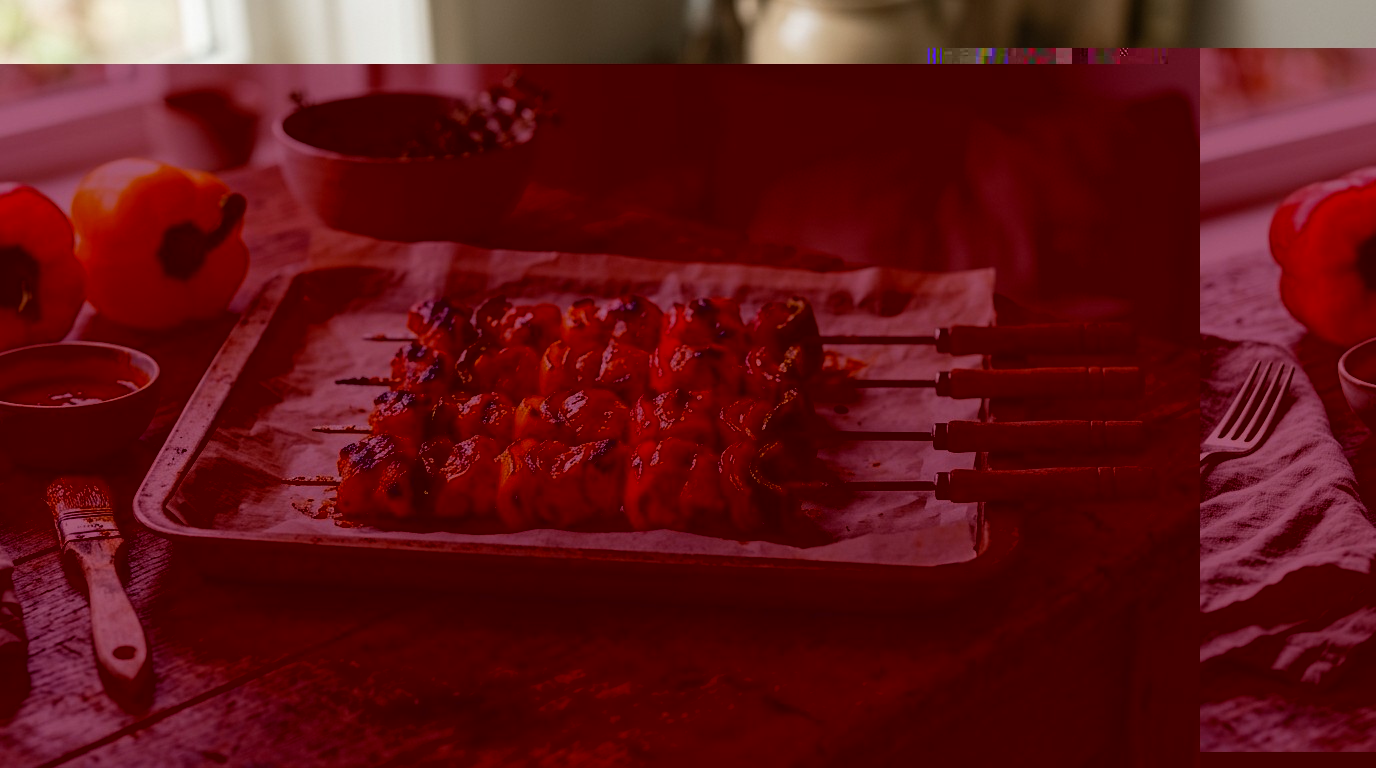 Kipspiesjes met Paprika