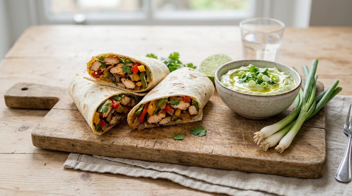 Kiptortilla met Avocadodip