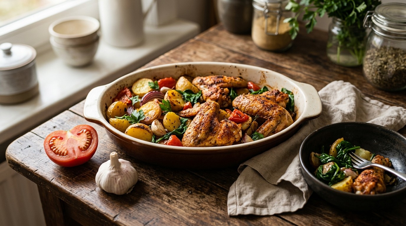 Kipvleugeltjes met Portugese Aardappelen