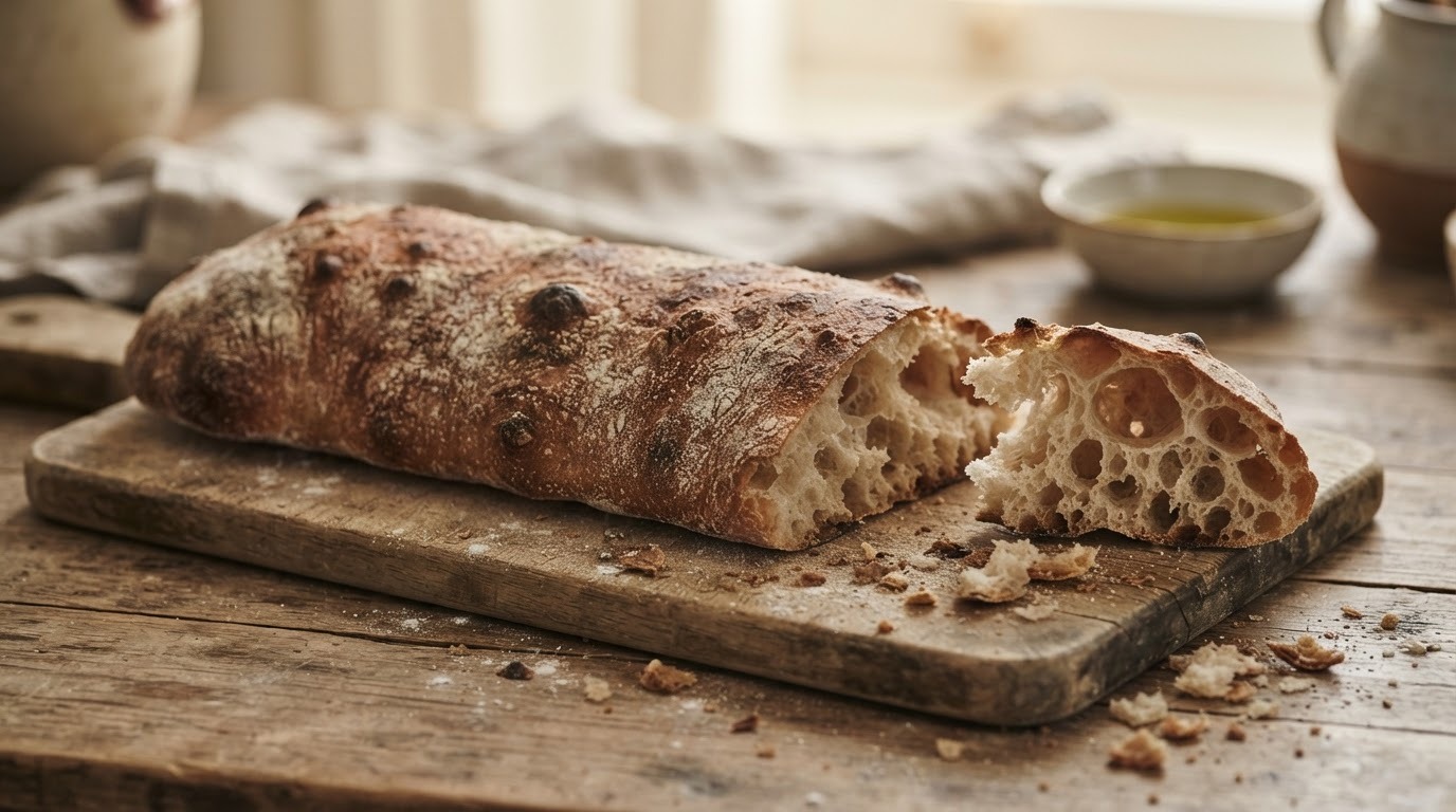 Klassieke Italiaanse ciabatta