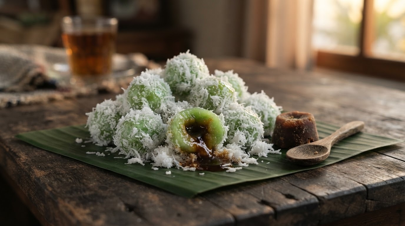Klepon (Indonesische suikerbolletjes)