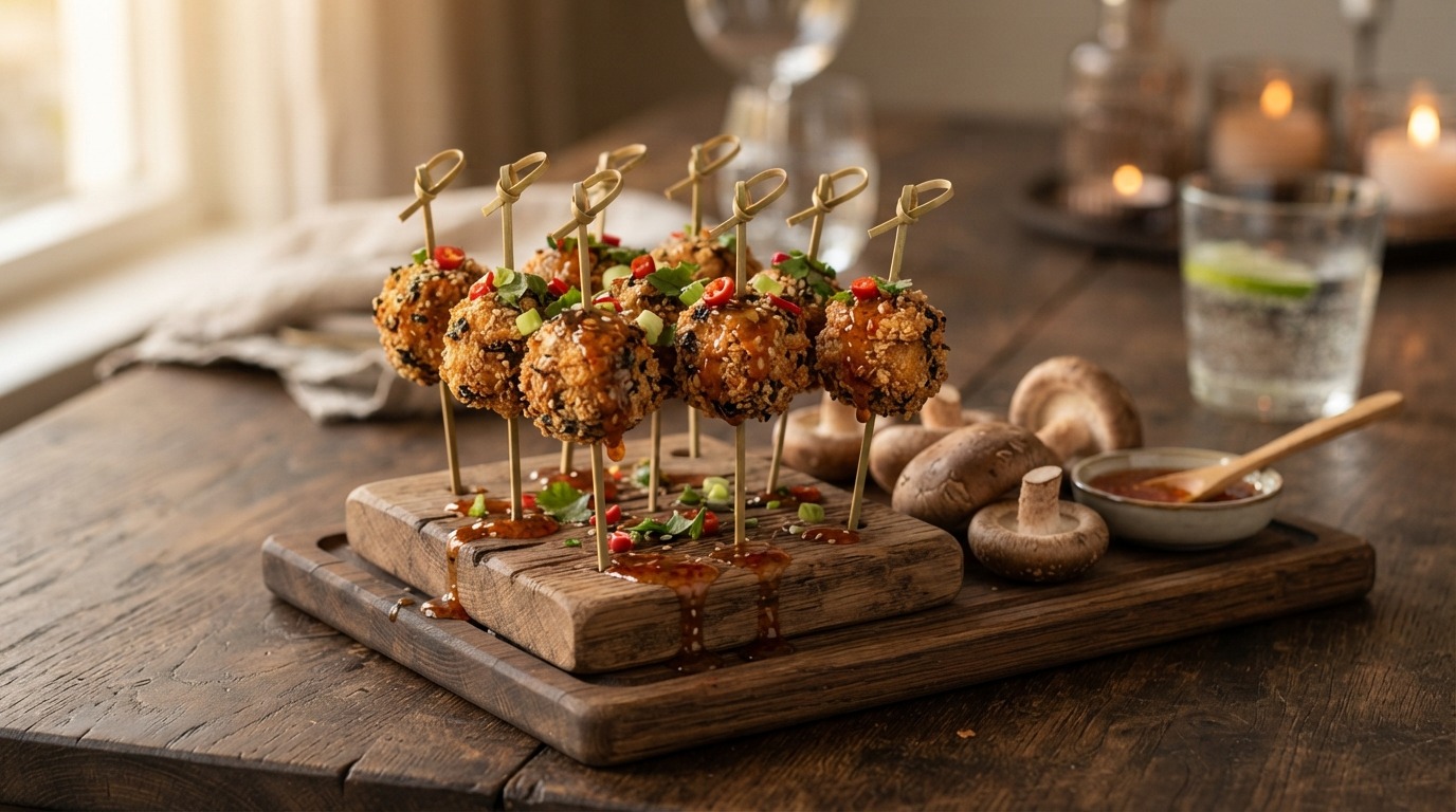 Knapperige tofuballetjes met zoete chillisaus