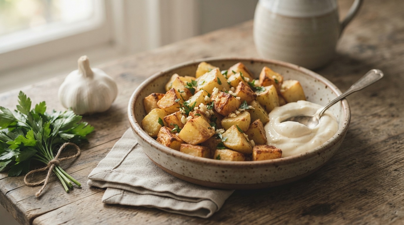 Knoflook aardappelen