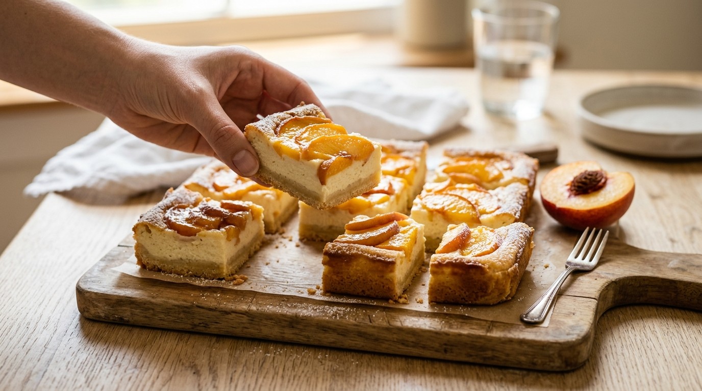 Koekrepen met perzik