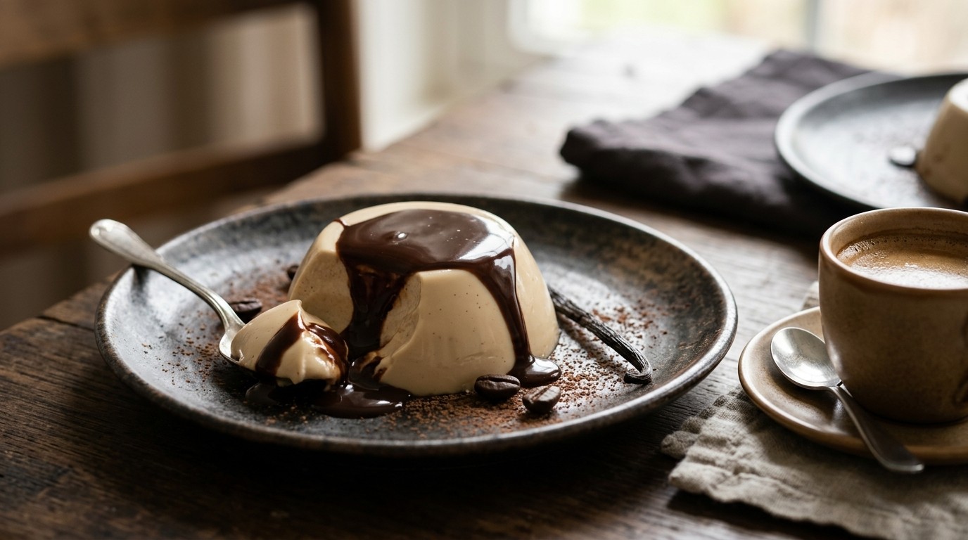 Koffie-pannacotta
