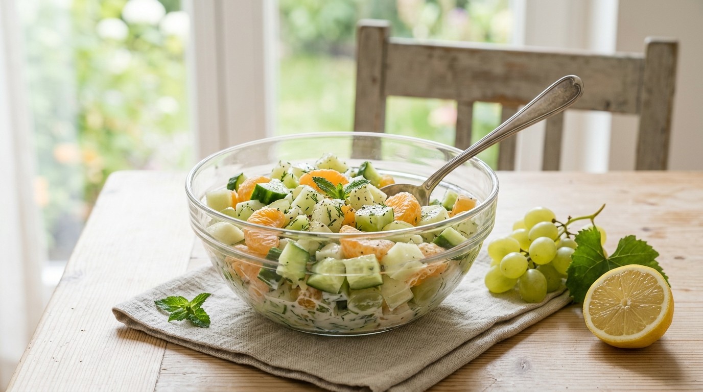 Komkommer Fruitsalade
